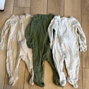 Old Navy Kids Footies - Olive, Heather Gray, and Beige